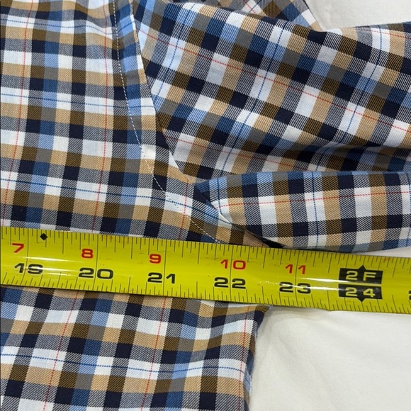 Hugo Boss Blue and Brown Casual Button Down Shirt - Picture 6 of 7